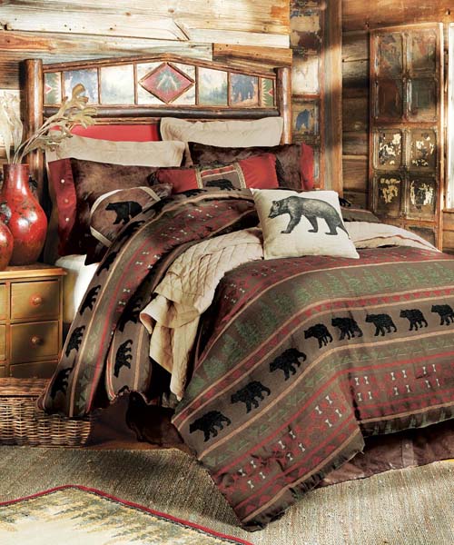 Carstens Bear Bedding Wildlife Bed Set, Country Bedding Sets Queen