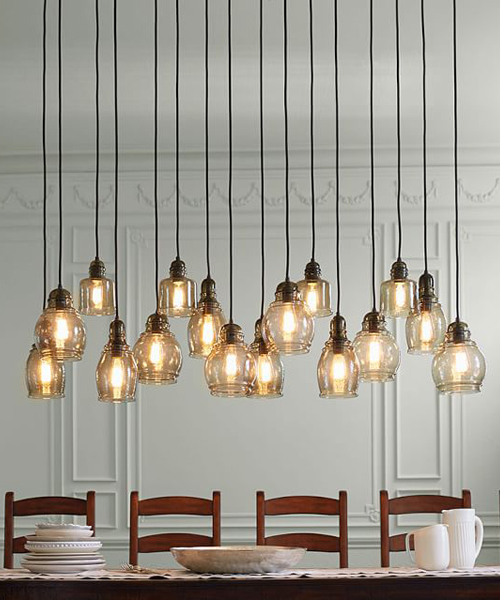 Paxton Rustic Glass Chandelier