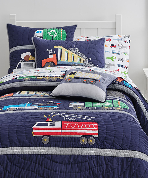 Boys Construction Bedding | Boys Quilted Bedding