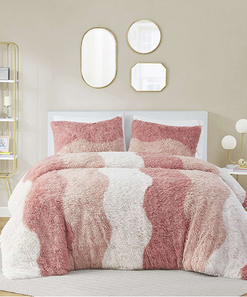 Shaggy Fur Ombre Bedding