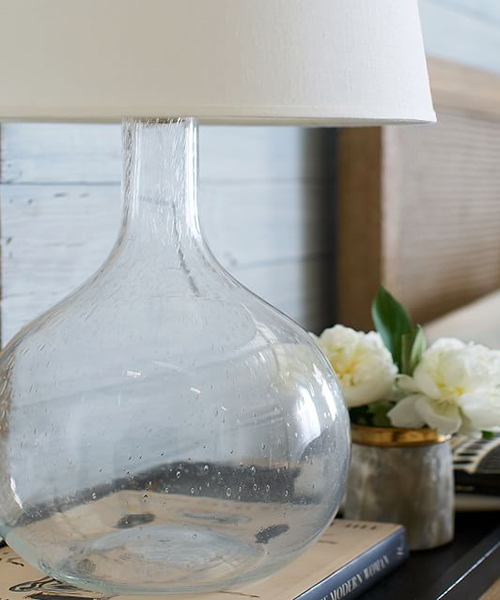 Glass Table Lamps, Eva Colored Glass Table Lamp
