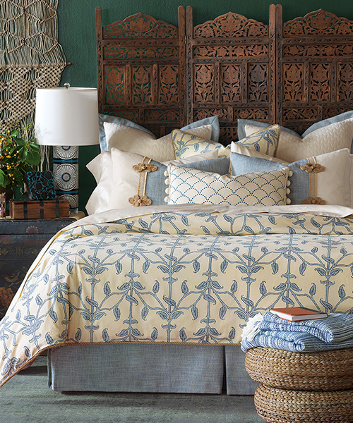 Luxury Blue Bedding | Eastern Accents Badu Bedding