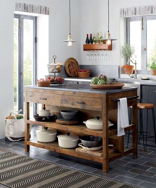 Reclaimed Wood Kitchen Island Cabin Kitchen