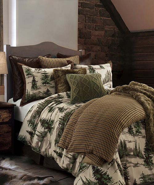 Pine Earthtone Bedding Collection, Earth Tone Bed Set