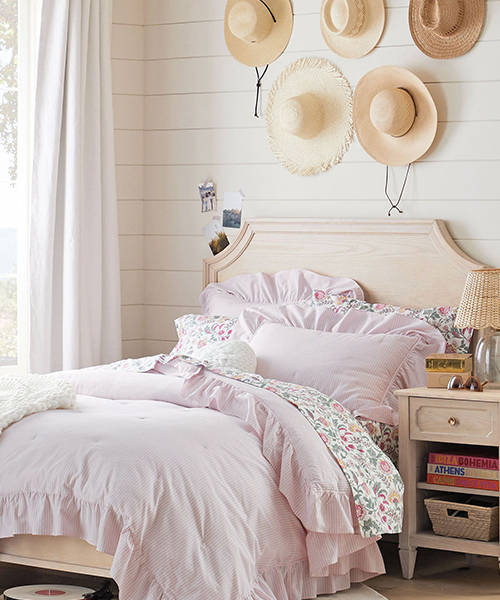 Washed Cotton Ruffled Duvet Cover