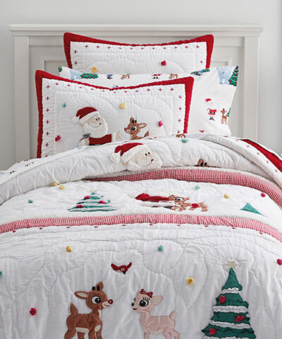 Kids Santa Bedding | Rudolph Reindeer Christmas Bedding