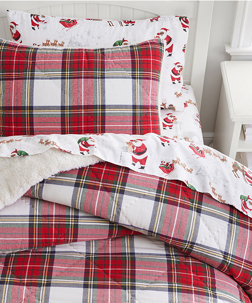 Morgan Plaid Kids Sherpa Bedding