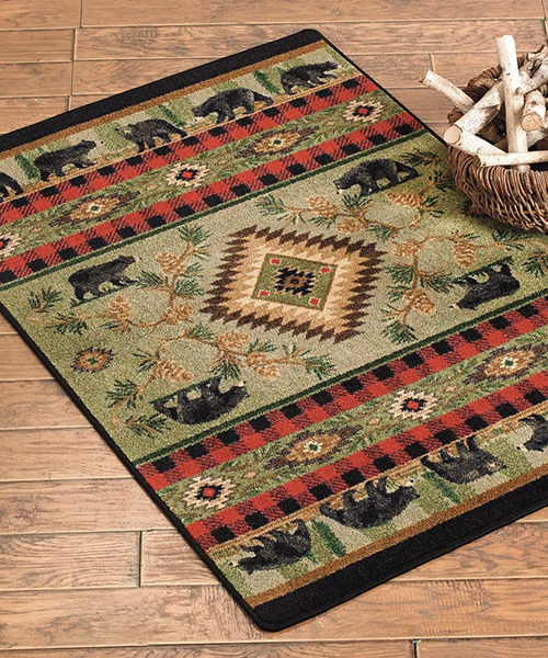 Rustic Bear Rug Southwestern, Rustic & Wildlife Rugs