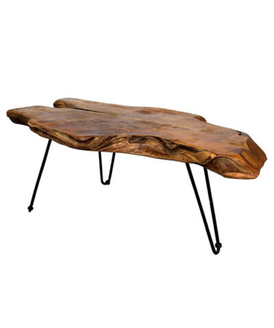 Natural Teak Coffee Table | Rustic Teak Living Room Furniture