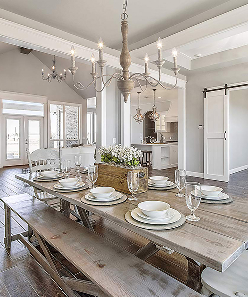 French Country White Chandelier