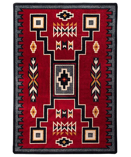 Old Crow Red Southwest Area Rug
