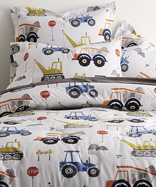 Construction Zone Bedding Collection, Construction Twin Bed