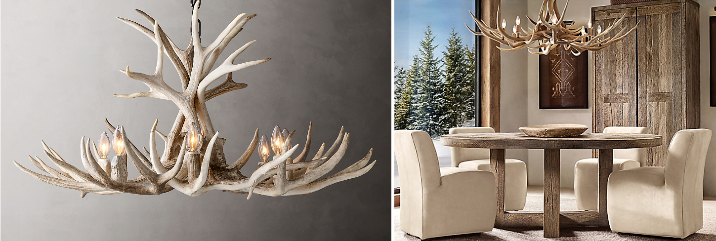 modern antler lamp