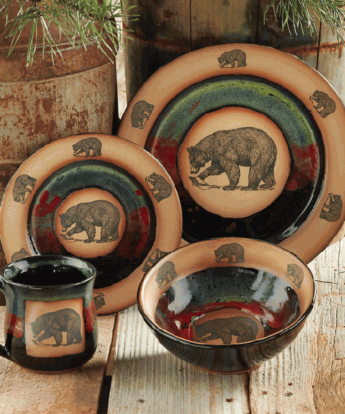 Forest Bear Pottery Dinnerware
