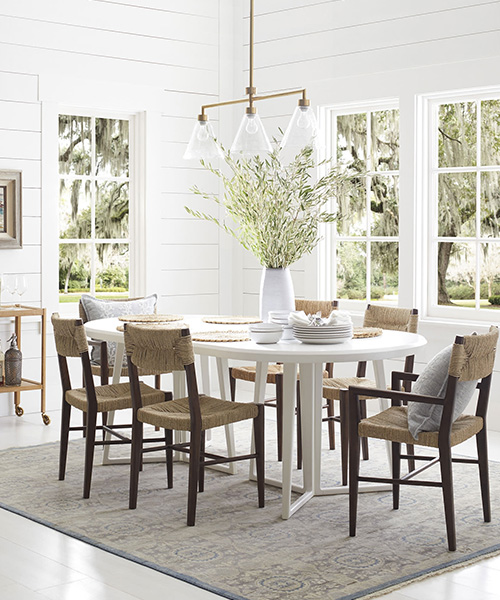Seagrass Dining Room Chairs, Seagrass Dining Chairs And Table