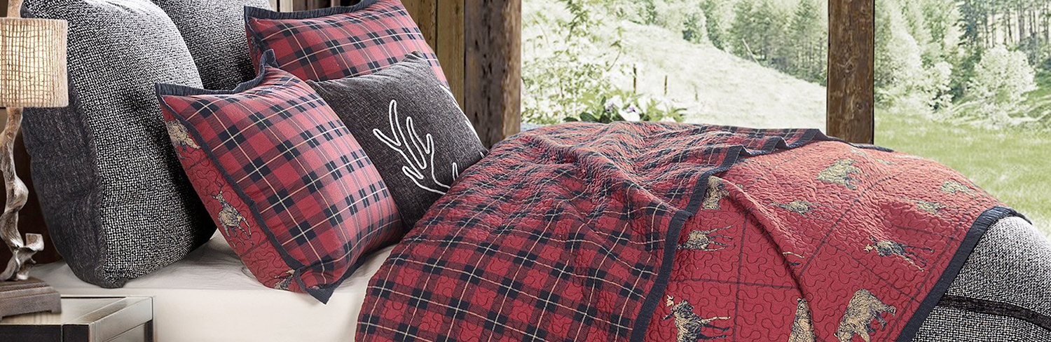 Donna Sharp Forest Weave Wildlife Rustic Country King 3-Piece Comforter Set