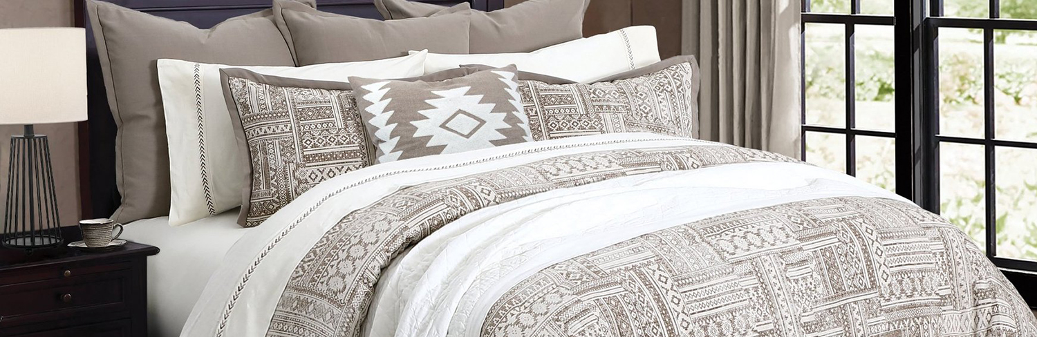 Details about   COZY SOUTHWEST COUNTRY WESTERN BROWN GREY WHITE CHARCOAL SOFT COMFORTER SET ~ 
