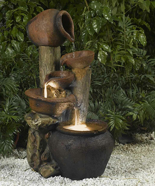 Pot Fountain with Light