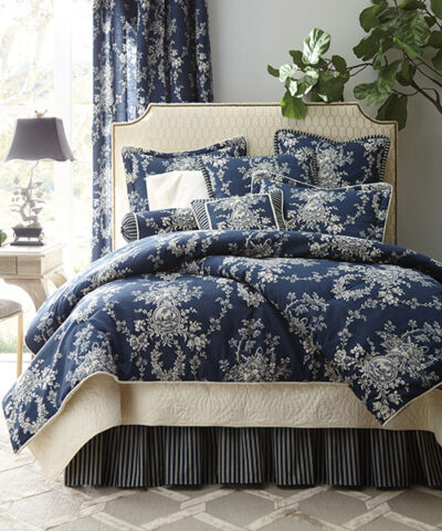 Country Toile Comforter | Sherry Kline Blue & Creme Toile Bedding