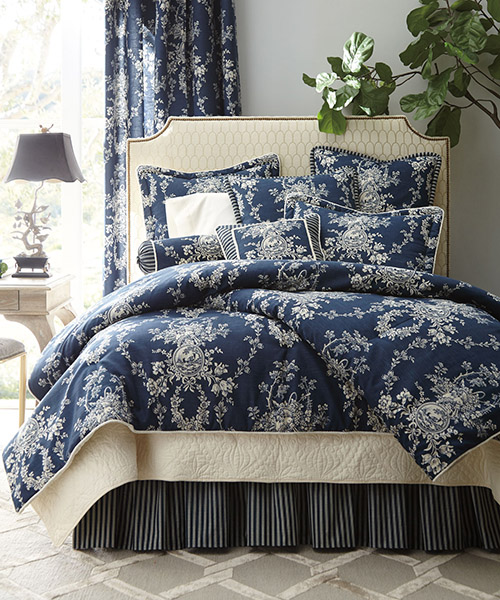 Toile Bedding For 2021 Comforters, Blue Toile Duvet Cover