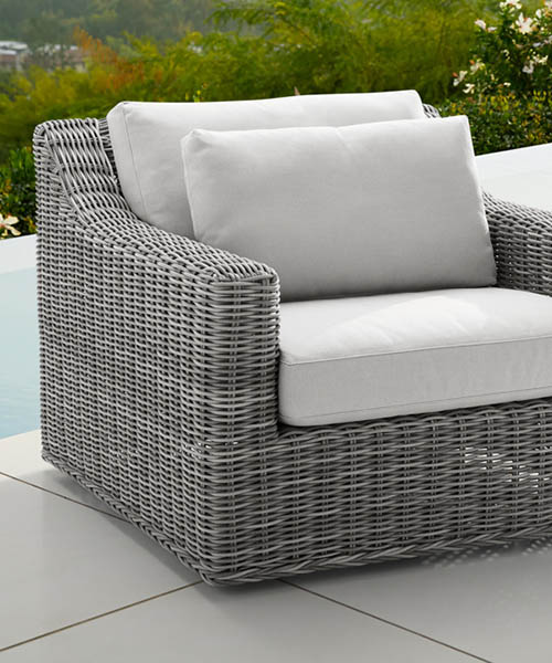 Coastal Outdoor Swivel Chair Montauk, Coastal Outdoor Furniture