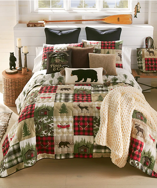 Log Cabin Christmas Bedding