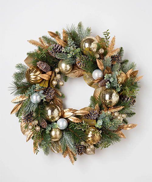 Gilded Forest Rustic Christmas Wreath