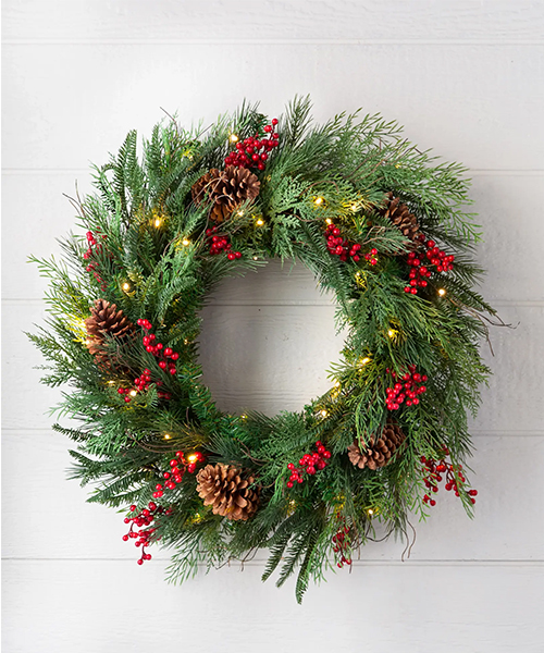 Red Berry Pine Christmas Wreath