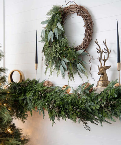 Christmas Winters Bounty Wreath | Rustic Holiday Decor